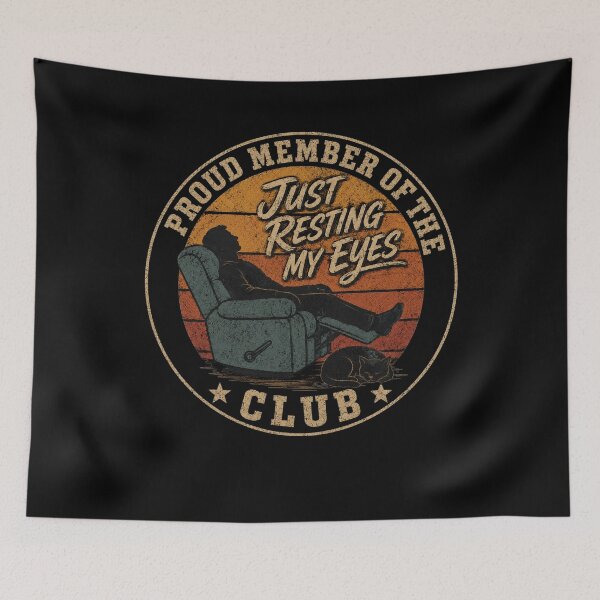 Item preview, Vintage Proud Member of The Just Resting My Eyes Club funny napping dad designed and sold by clothesy7.