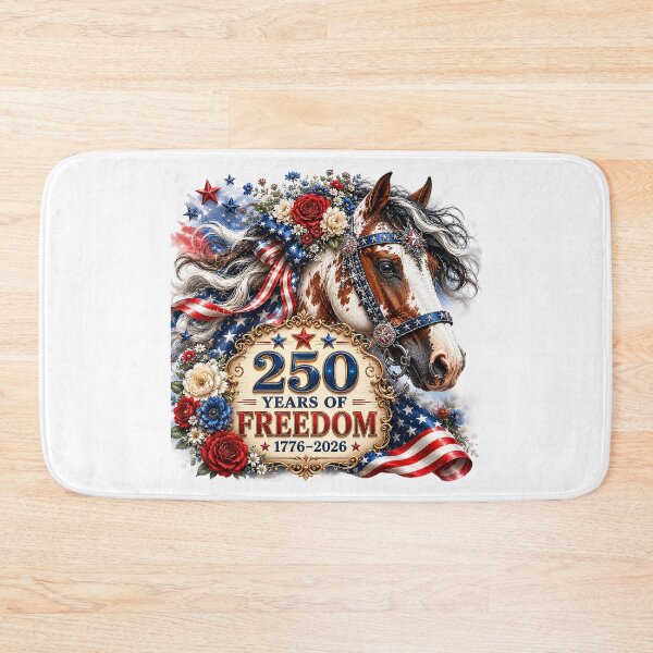 Item preview, Patriotic White Horse with Flowers | designed and sold by PetalGarden.