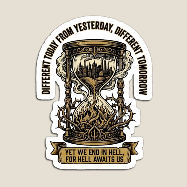 Item preview, Hell Awaits Us Dark Academia Emblem designed and sold by TheDailyShape.