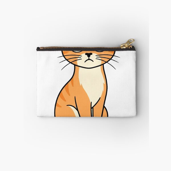 Item preview, Grumpy Orange Tabby Cat — Funny Moody Cat Cartoon Sticker designed and sold by Breezy Studio.