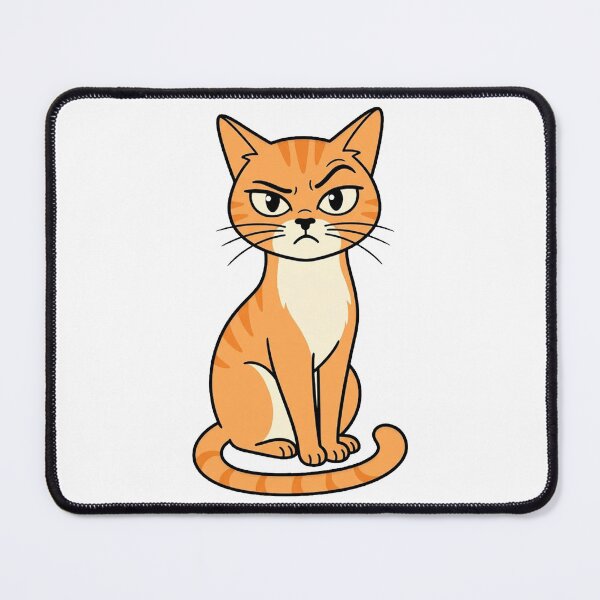 Item preview, Grumpy Orange Tabby Cat — Funny Moody Cat Cartoon Sticker designed and sold by Breezy Studio.