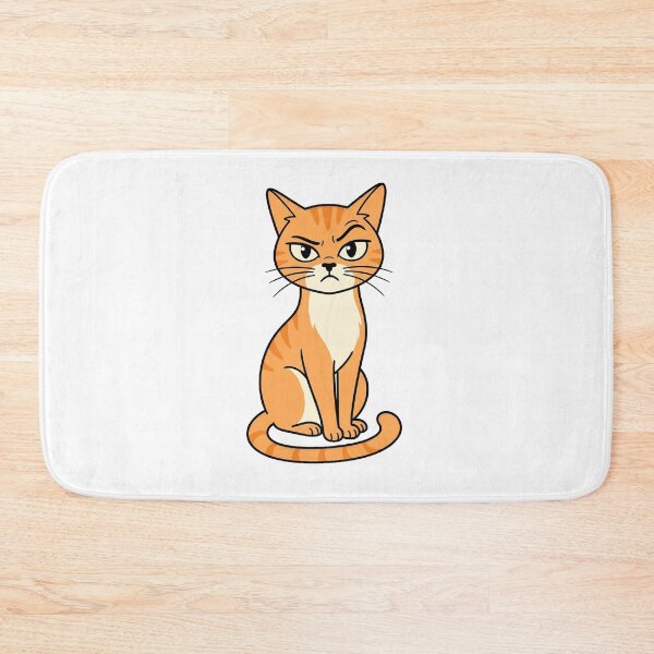 Item preview, Grumpy Orange Tabby Cat — Funny Moody Cat Cartoon Sticker designed and sold by Breezy Studio.