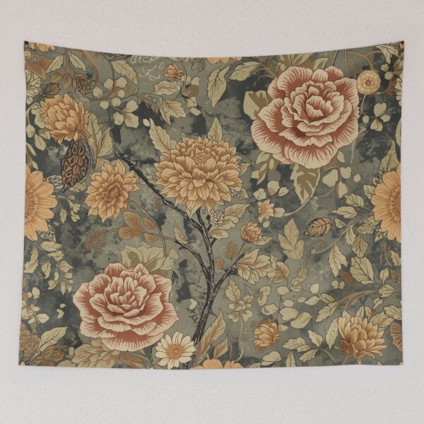 Item preview, Decoupage Vintage Damask Colorful Flowers 1900 Pattern designed and sold by GrinGalore.