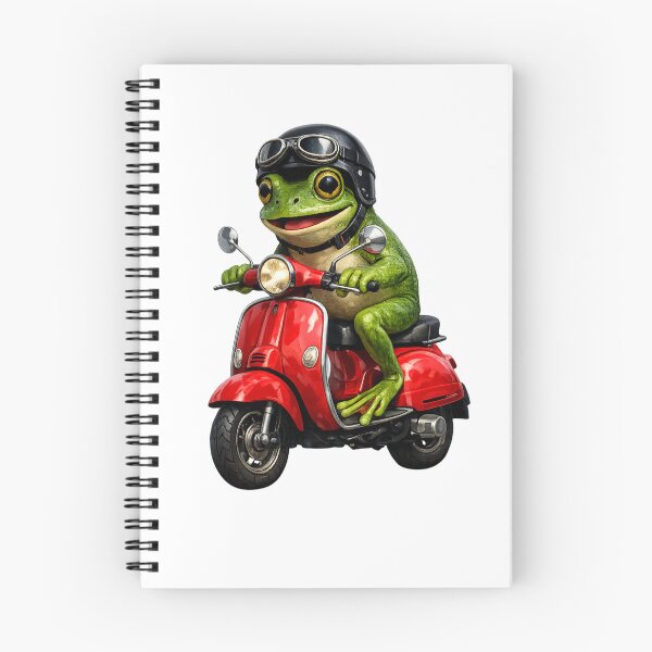 Item preview, Funny Frog Riding Red Scooter | Cute Frog Driver Cartoon Animal Art designed and sold by BlossomedGlow.