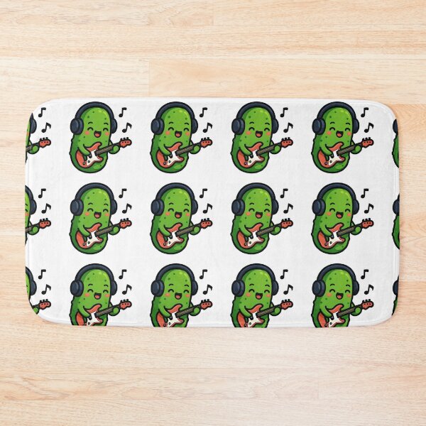 Item preview, Rock On – Funny Rockstar Pickle Guitar designed and sold by Basma Designs | Retro, Kawaii Shirts & Stickers.