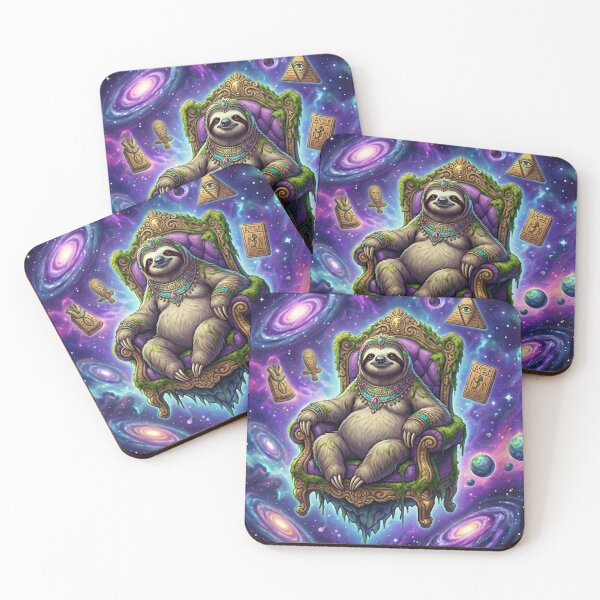 Item preview, Cosmic Sloth King – Throne of Galaxies designed and sold by Dogandesighn.