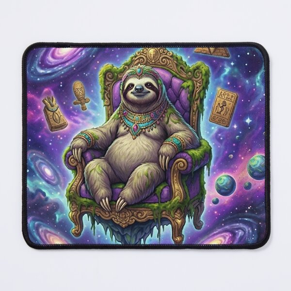 Item preview, Cosmic Sloth King – Throne of Galaxies designed and sold by Dogandesighn.