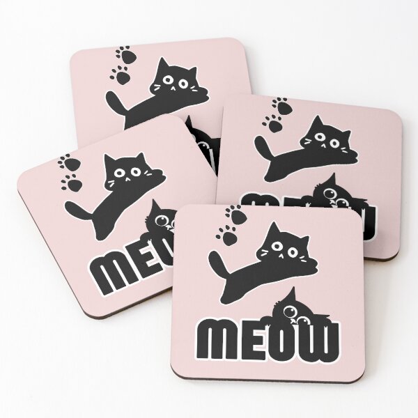 Item preview, Meow Funny Chaotic Spooky Black Cat Graphic designed and sold by SoftAuraStudi0.