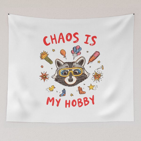 Item preview, Chaos Is My Hobby Raccoon Lover Funny Mischief designed and sold by HumansStuck12.