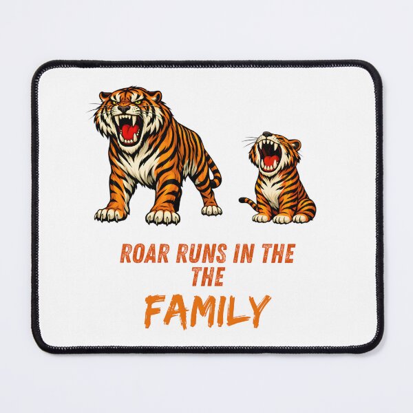 Item preview, Roar Runs in the Family – Tiger Father and Cub Illustration designed and sold by ROARSOME DESiGNS.