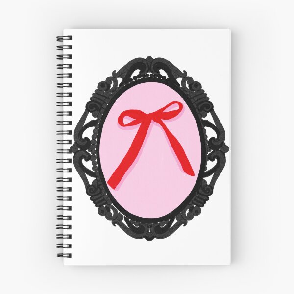 Item preview, My Gothic Romance – Victorian Cameo Bow Pattern in Pink Black and Crimson designed and sold by VirtuallyCreativ .