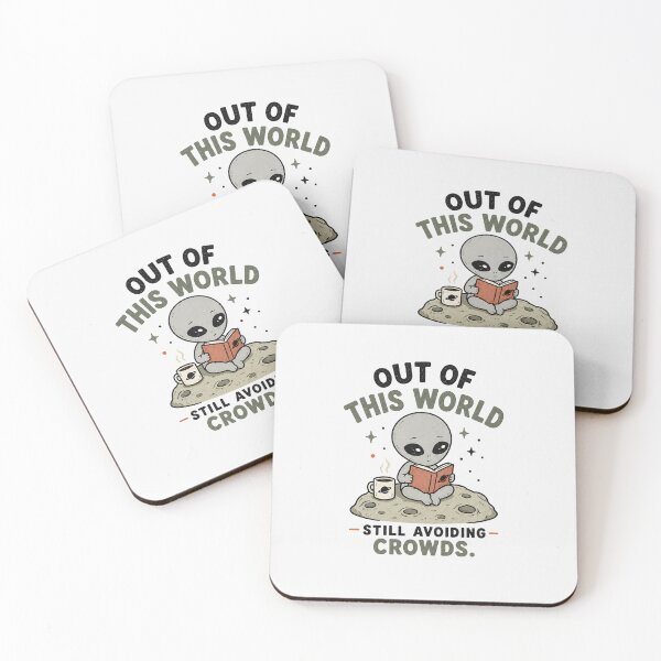 Item preview, Out of This World - Funny Introvert Alien Avoiding Crowds Design designed and sold by BlackSector77.
