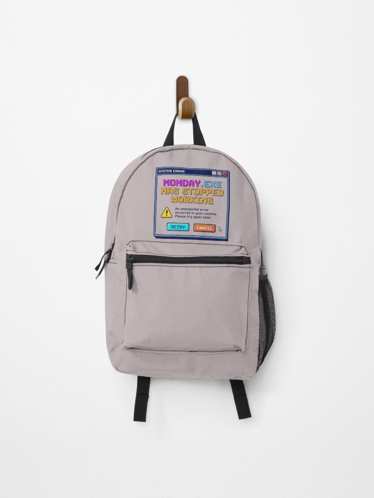 Thumbnail 1 of 3, Backpack, Retro Computer Error Message designed and sold by vybrex.