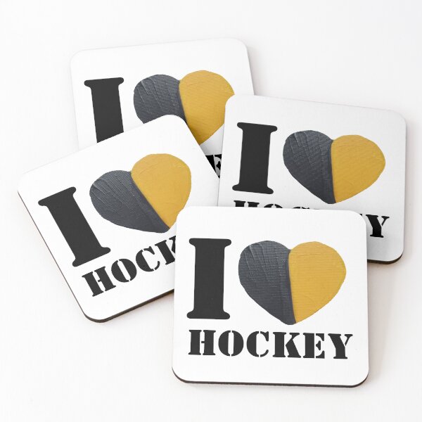 Item preview, I Heart Hockey - Black & Gold designed and sold by FABOArt.