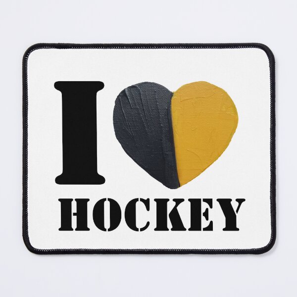 Item preview, I Heart Hockey - Black & Gold designed and sold by FABOArt.