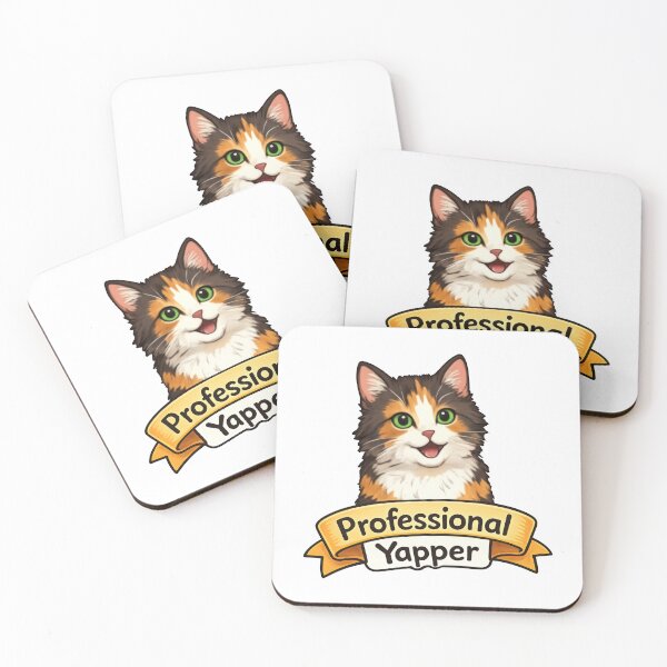 Item preview, Professional Yapper Cat - Funny Yapping Cat Meme designed and sold by MalisoStickers.