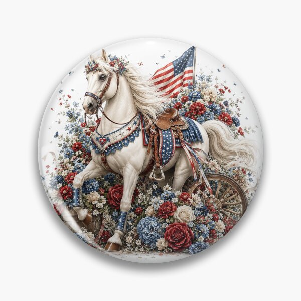 Item preview, Freedom Horse and Flowers designed and sold by PetalGarden.