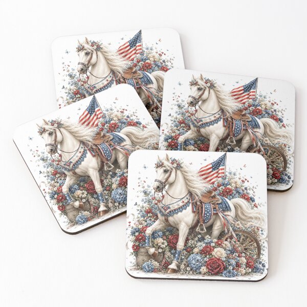 Item preview, Freedom Horse and Flowers designed and sold by PetalGarden.