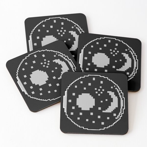 Item preview, Retro 8-Bit Nebra Sky Disk Pixel Art - Bronze Age Star Map - Dark designed and sold by Message from Earth.
