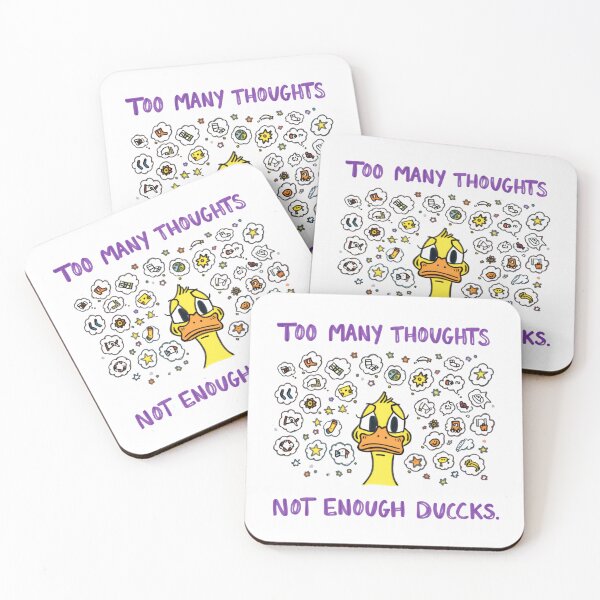 Item preview, Too Many Thoughts Not Enough Ducks Overthinking Anxiety Mental Health Duck Lover designed and sold by HumansStuck12.