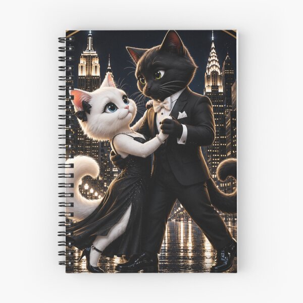 Item preview, Dancing Cats New York Nights | Romantic Cat Couple Ballroom Dance | Elegant Cat Lover Gift designed and sold by AstraDrip Studio.
