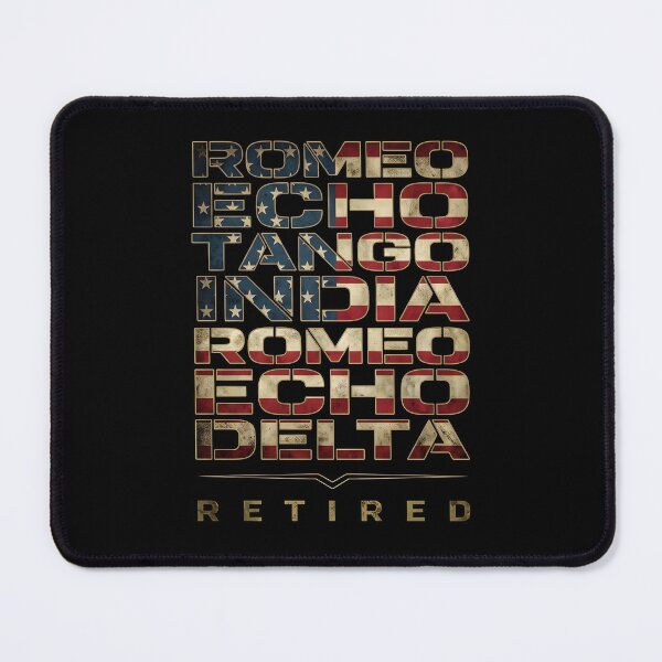 Item preview, Veteran Alphabet Retired Military Veteran American Flag Design designed and sold by ZyziowskyArt.