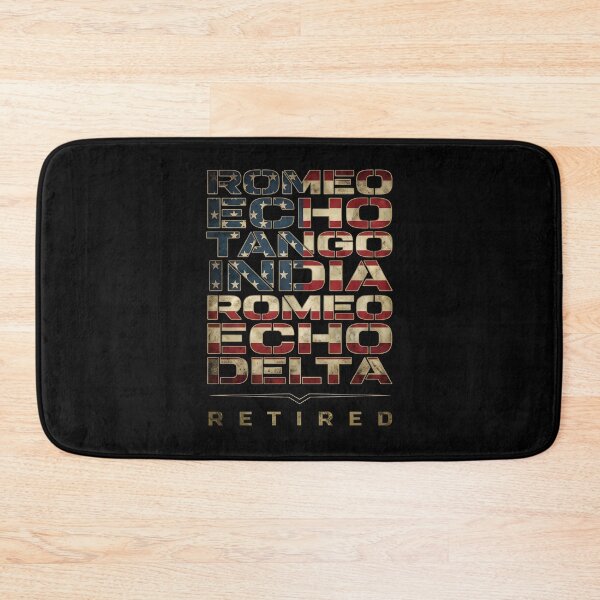Item preview, Veteran Alphabet Retired Military Veteran American Flag Design designed and sold by ZyziowskyArt.