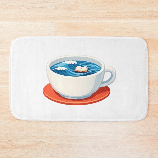 Item preview, Surreal Ocean Waves Coffee Cup Floating Book designed and sold by MIROUZ2000.