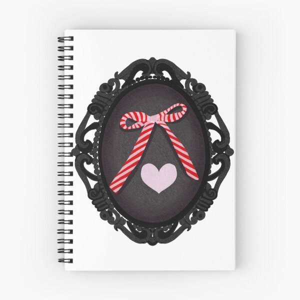 Item preview, My Gothic Romance – Victorian Cameo Bow Pattern in Pink Black and Crimson designed and sold by VirtuallyCreativ .