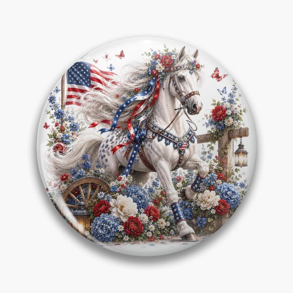 Item preview, American Flag Horse designed and sold by PetalGarden.