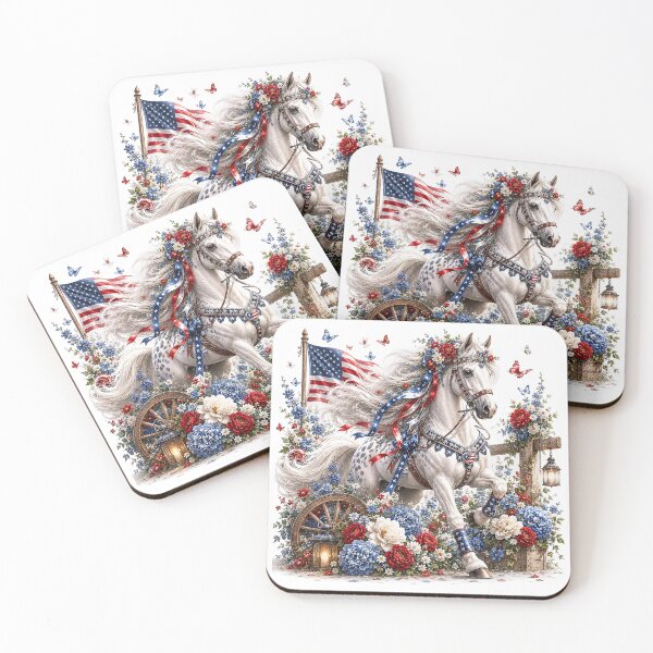 Item preview, American Flag Horse designed and sold by PetalGarden.