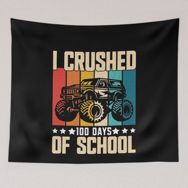 Item preview, I Crushed 100 Days Of School Monster Truck Student Celebration designed and sold by PopStars1993.