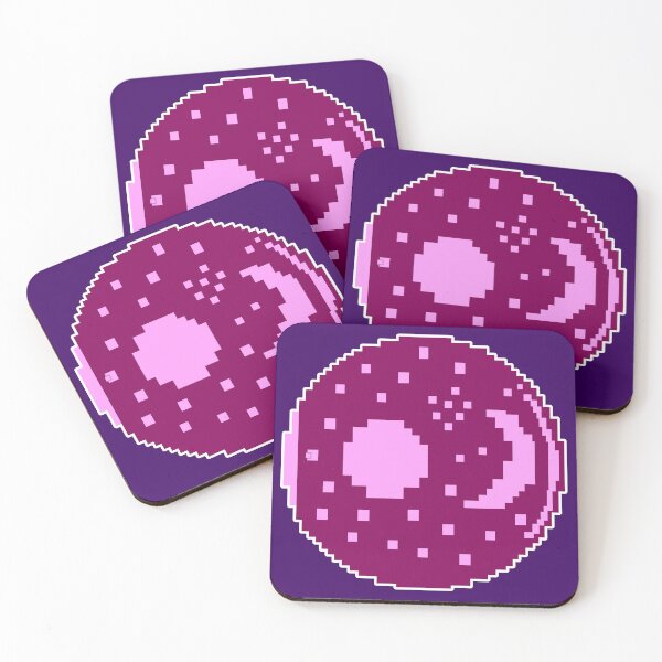 Item preview, Retro 8-Bit Nebra Sky Disk Pixel Art - Bronze Age Star Map - Pink designed and sold by Message from Earth.