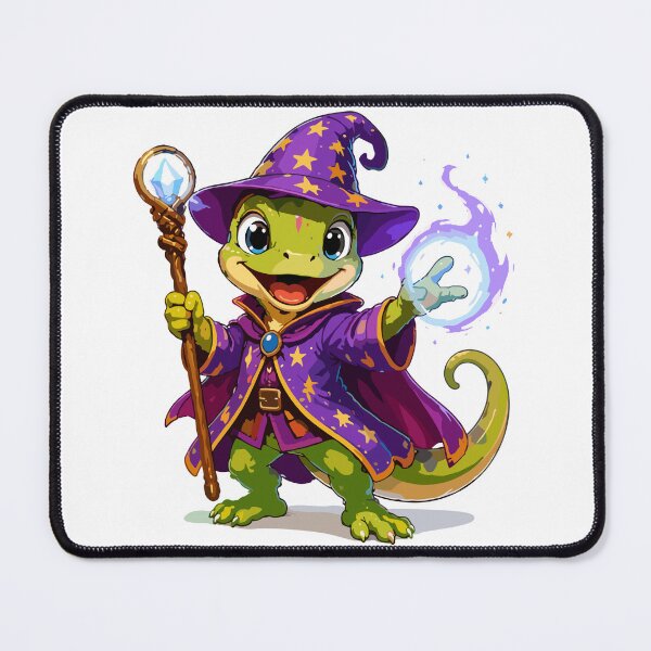Item preview, Cute Wizard Lizard Cartoon Fantasy Character designed and sold by Krincydigitalart.