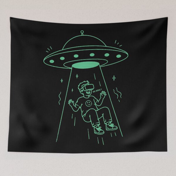 Item preview, VIRTUAL REALITY GAMER ALIEN ABDUCTION designed and sold by Madjack Tees Kiwi SuperStore.