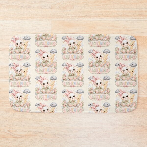 Item preview, Lightning Bunny | Cute Kawaii Rabbit Learning About Storms | Pastel Coquette Weather Bunny Illustration designed and sold by looplandger.