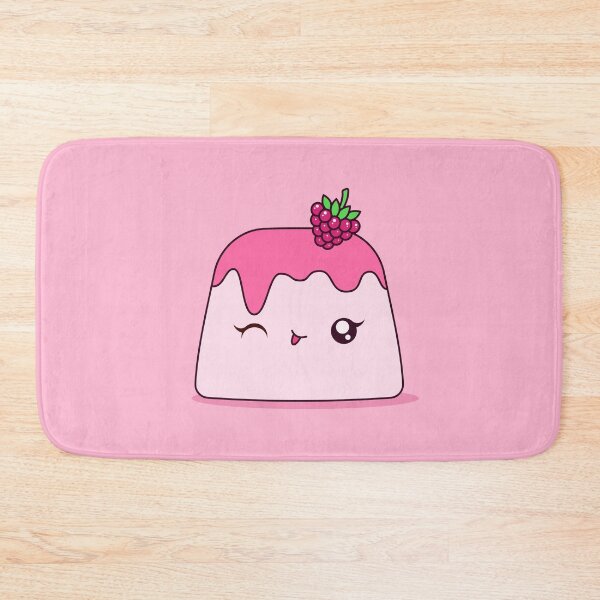 Item preview, Cute Kawaii Raspberry Pudding Dessert Character Illustration Design designed and sold by CozyLittleShop.