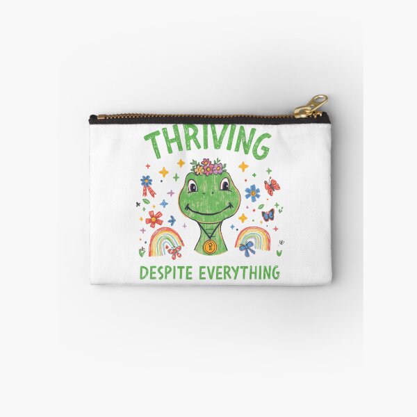 Item preview, Thriving Despite Everything Frog Resilience Positivity designed and sold by HumansStuck12.