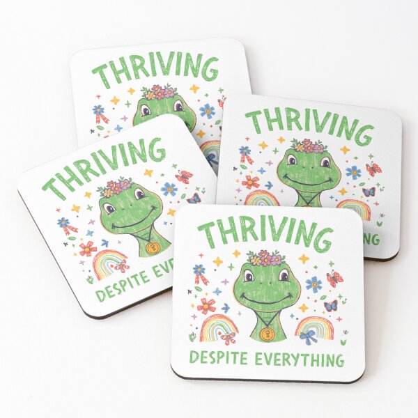 Item preview, Thriving Despite Everything Frog Resilience Positivity designed and sold by HumansStuck12.