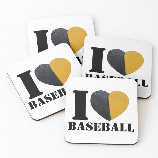 Item preview, I Heart Baseball - Black & Gold designed and sold by FABOArt.