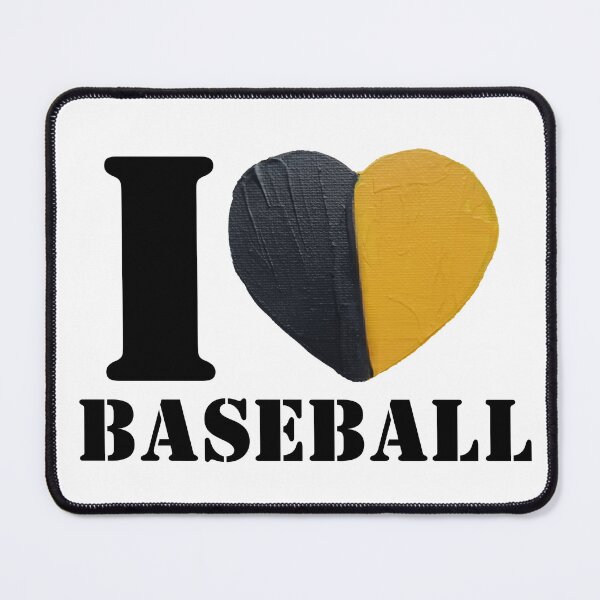 Item preview, I Heart Baseball - Black & Gold designed and sold by FABOArt.