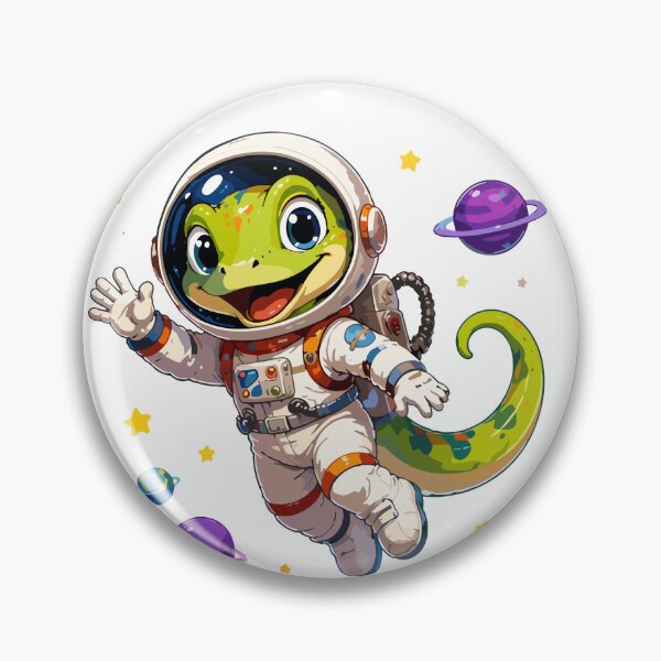 Item preview, Cute Astronaut Lizard Space Explorer Cartoon Character designed and sold by Krincydigitalart.
