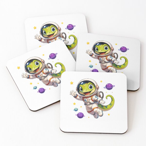 Item preview, Cute Astronaut Lizard Space Explorer Cartoon Character designed and sold by Krincydigitalart.