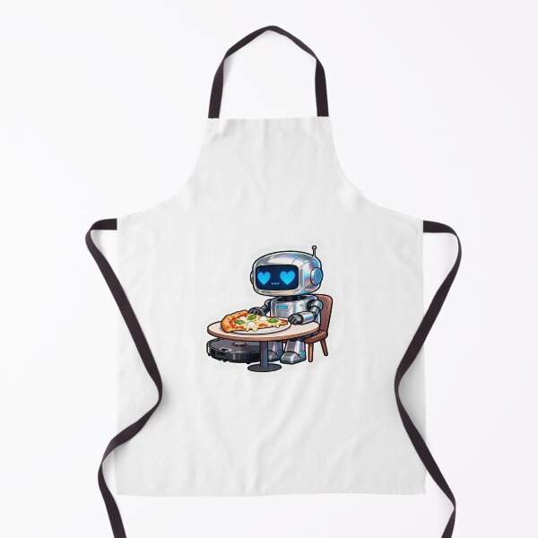 Item preview, Robot Vacuum Pizza Date – Funny Romantic Pizza Dinner Meme designed and sold by OksArtStudio.