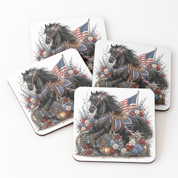 Item preview, Patriotic Cowgirl Horse designed and sold by PetalGarden.