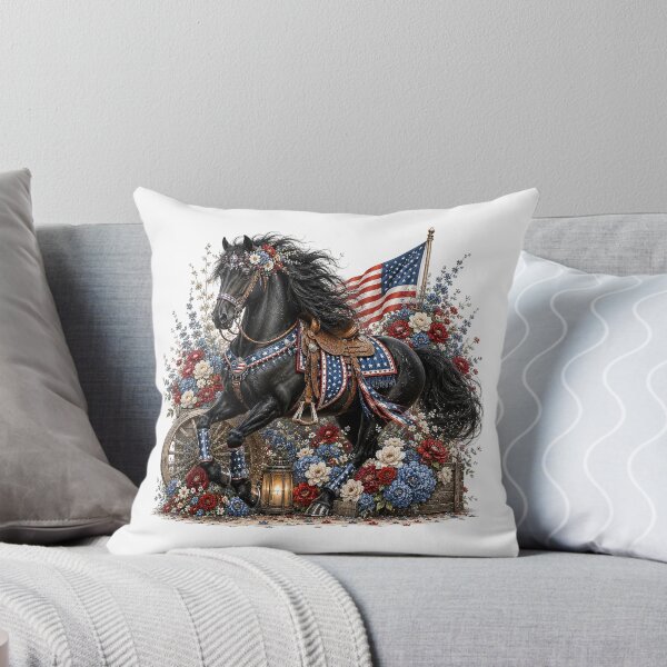 Item preview, Patriotic Cowgirl Horse designed and sold by PetalGarden.