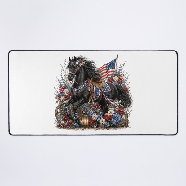 Item preview, Patriotic Cowgirl Horse designed and sold by PetalGarden.
