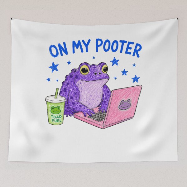 Item preview, On My Pooter Toad Fuel Frog Computer Internet Gamer designed and sold by HumansStuck12.