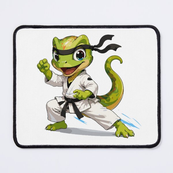Item preview, Cute Karate Lizard Martial Arts Fighter Cartoon Character designed and sold by Krincydigitalart.