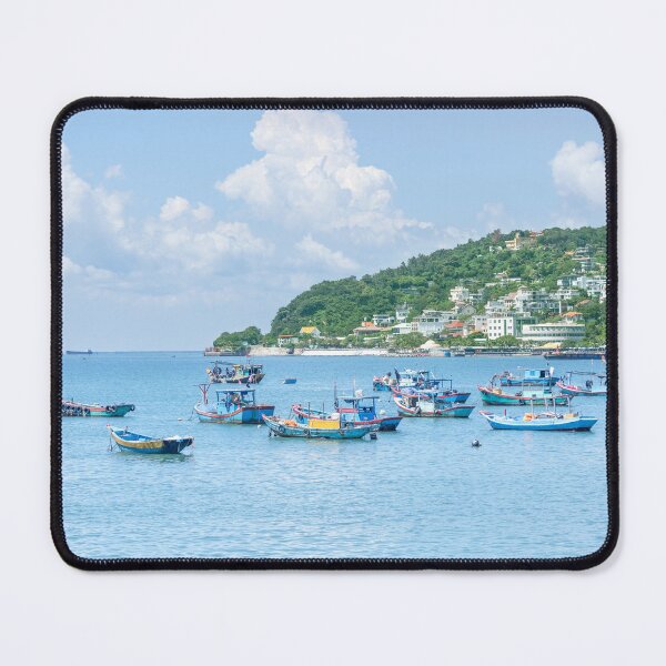 Item preview, Fishing boats in the tropical ocean bay designed and sold by TanalyFlowers.